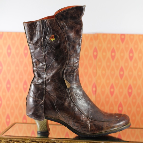 Eject Brown Leather Boots Like New - Picture 4 of 16